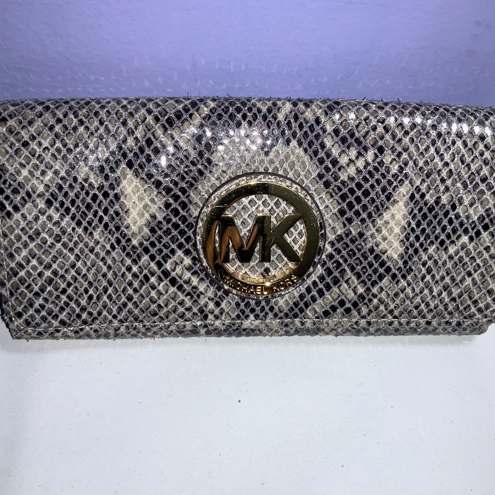 Michael Kors Snake Print Clutch